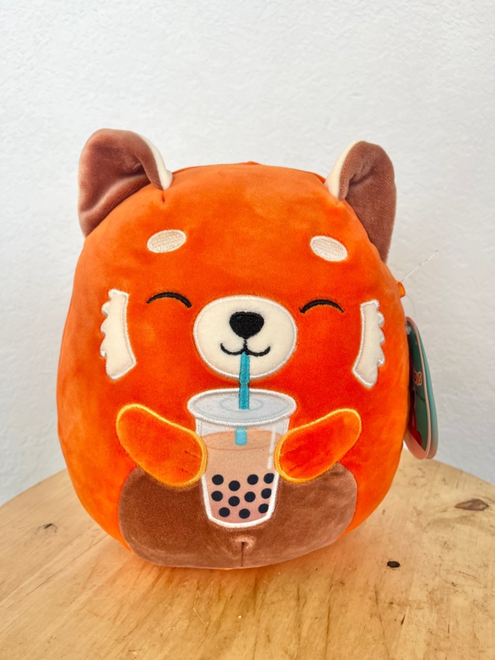 Hot Topic EXCLUSIVE Seth the Red Panda Squishmallow with Boba Milk Tea 8” NWT